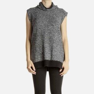 Ann Taylor LOFT Womens S Textured Sweater Sleeveless Turtleneck